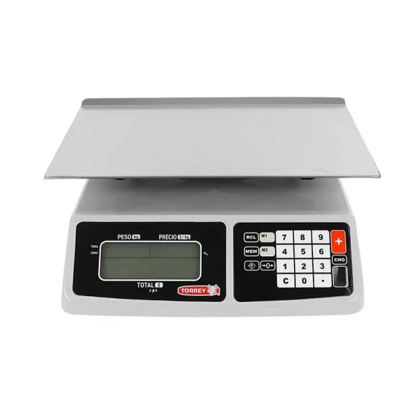 BÁSCULA ELÉCTRONICA TORREY SX-30 PRO CAPACIDAD 30 KG PLATO ACERO INOX.