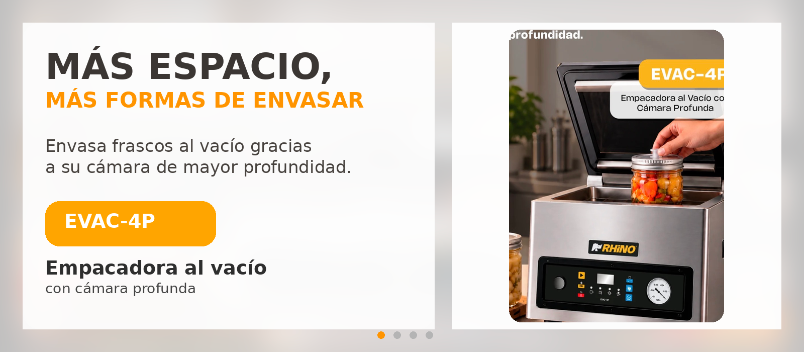 Empacadora al vacío EVAC-4P con cámara profunda